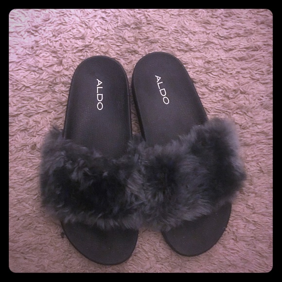 aldo fur slides